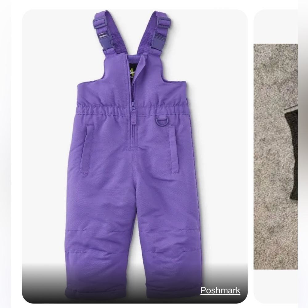 NEW Athletech purple snow suit 2T, toddler snow pants overalls